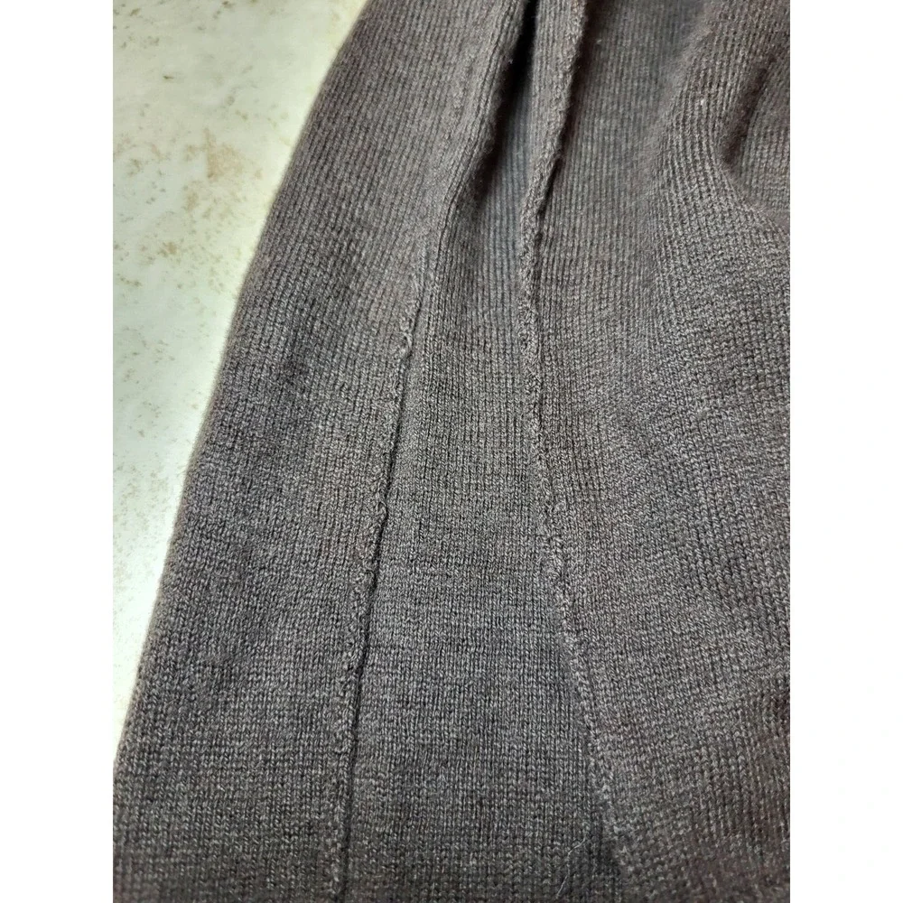 Banana Republic Brown Cashmere Blend Ribbed High Collar Button Front Sweater XXL